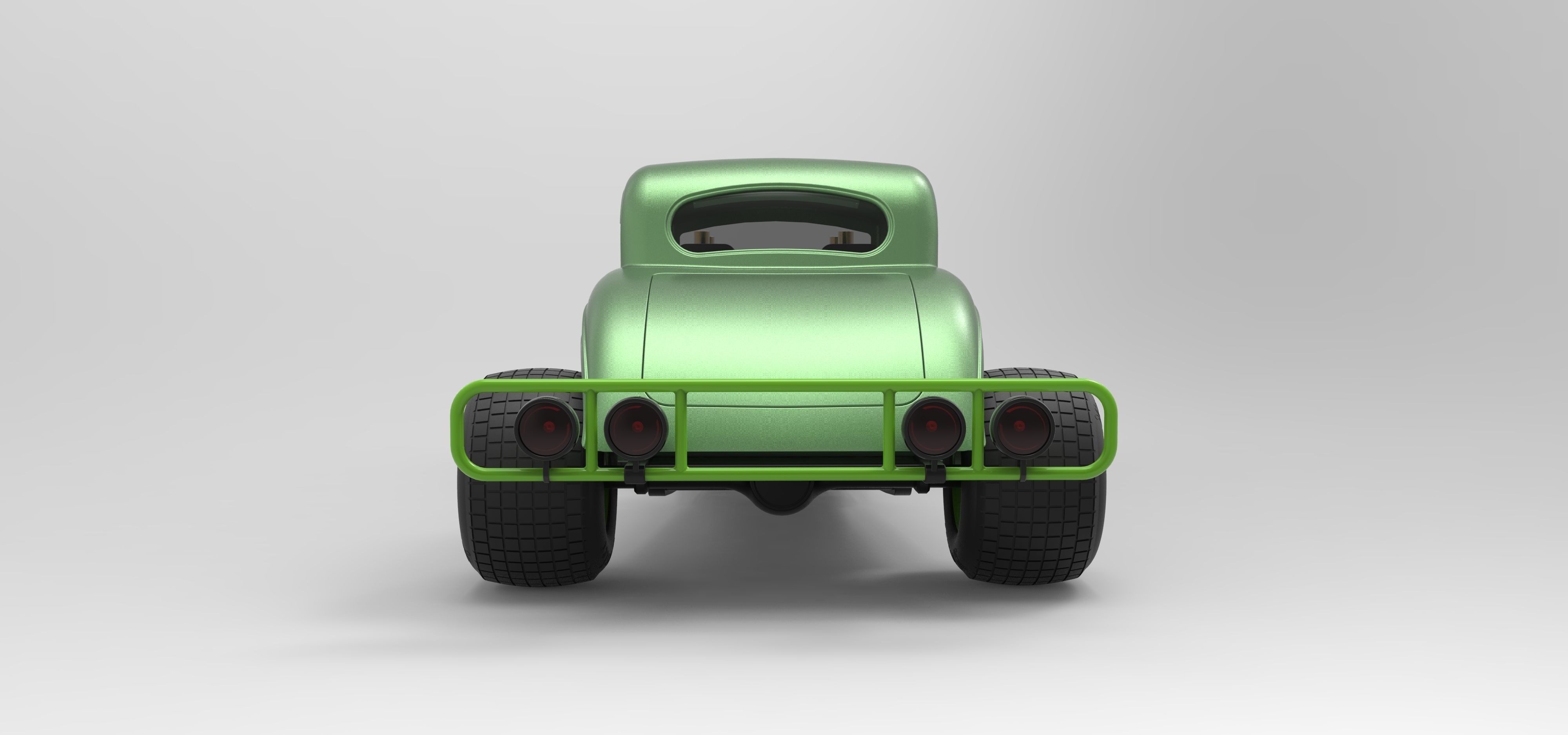 Hot rod six-wheeled 3D model_13