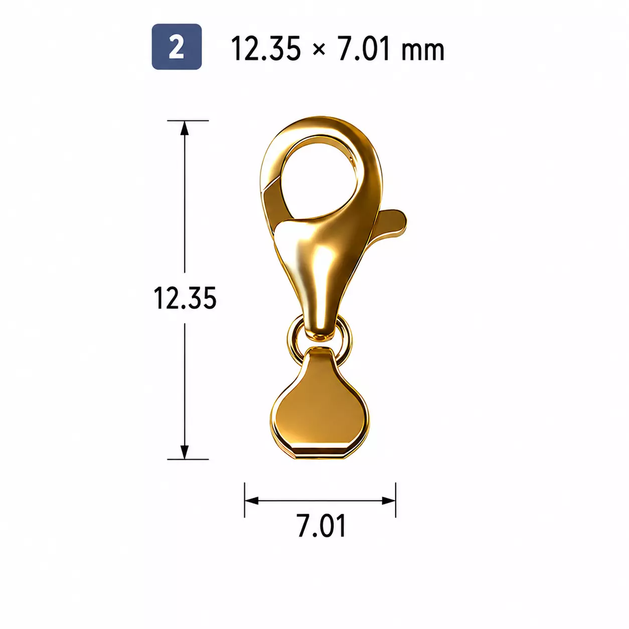 12mm Lobster Clasp Lock 3D print model