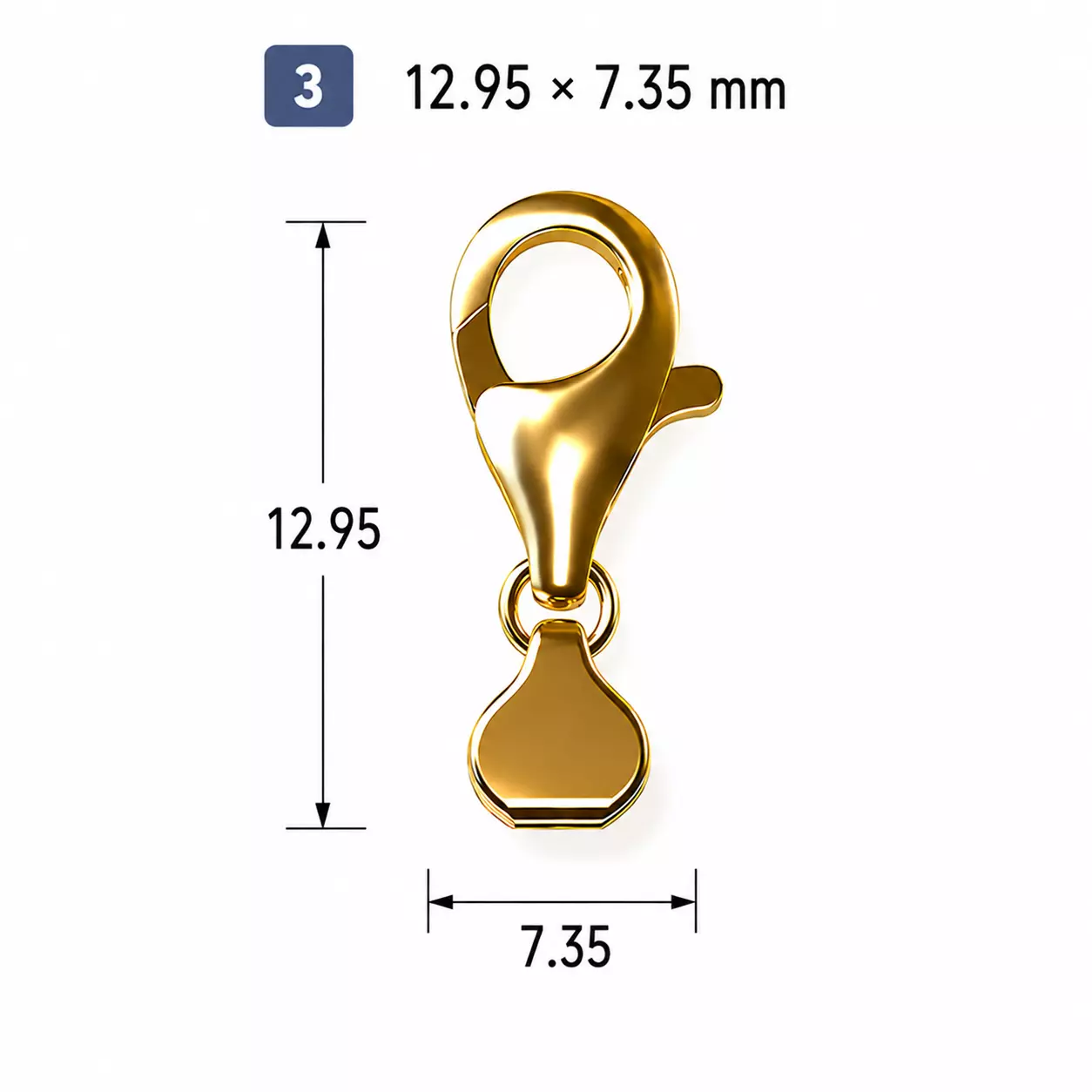 13mm Lobster Clasp Lock 3D print model