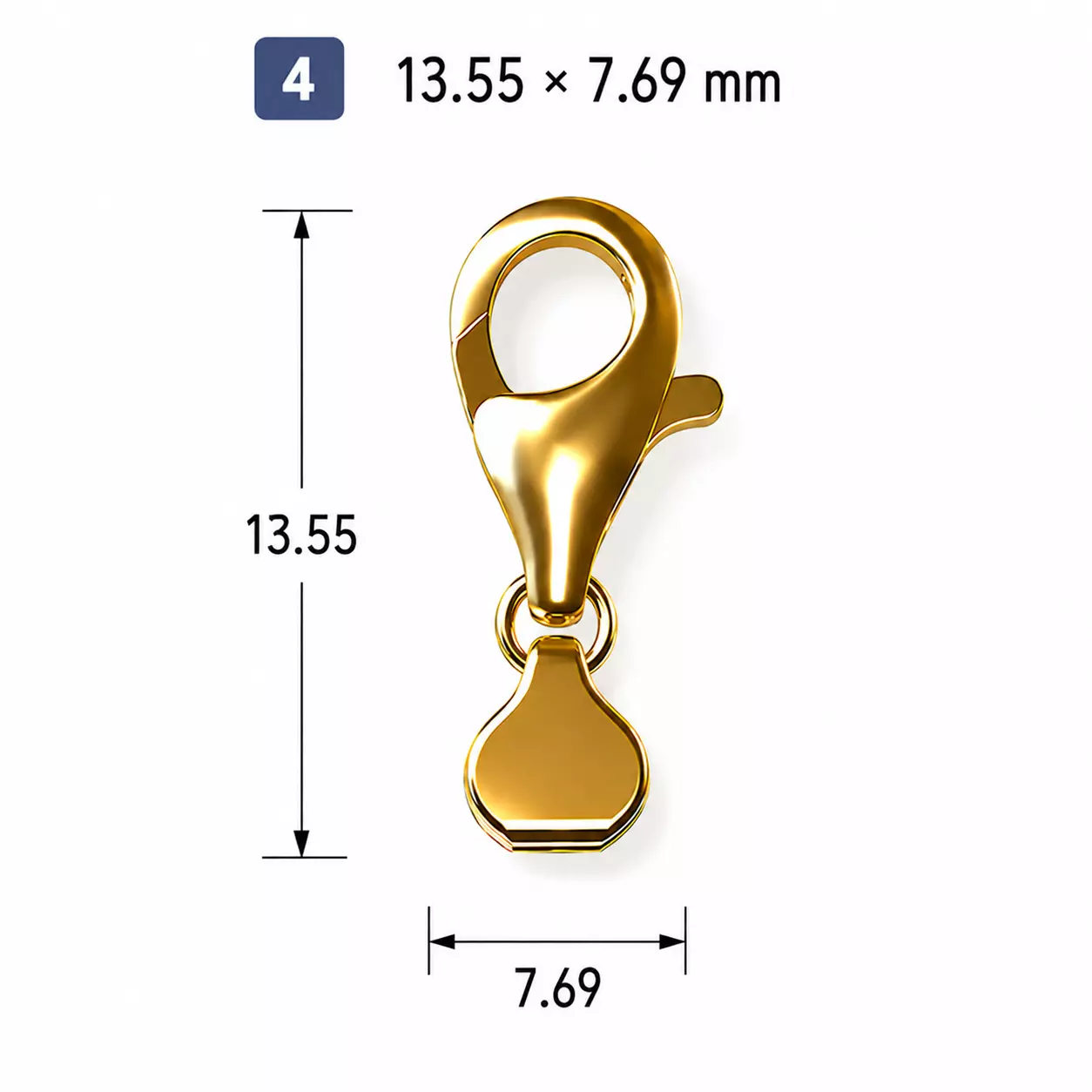 14mm Lobster Clasp Lock 3D print model
