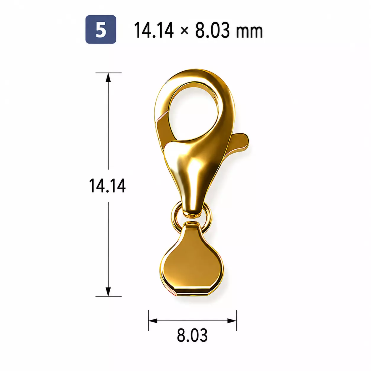 14mm Lobster Clasp Lock 3D print model