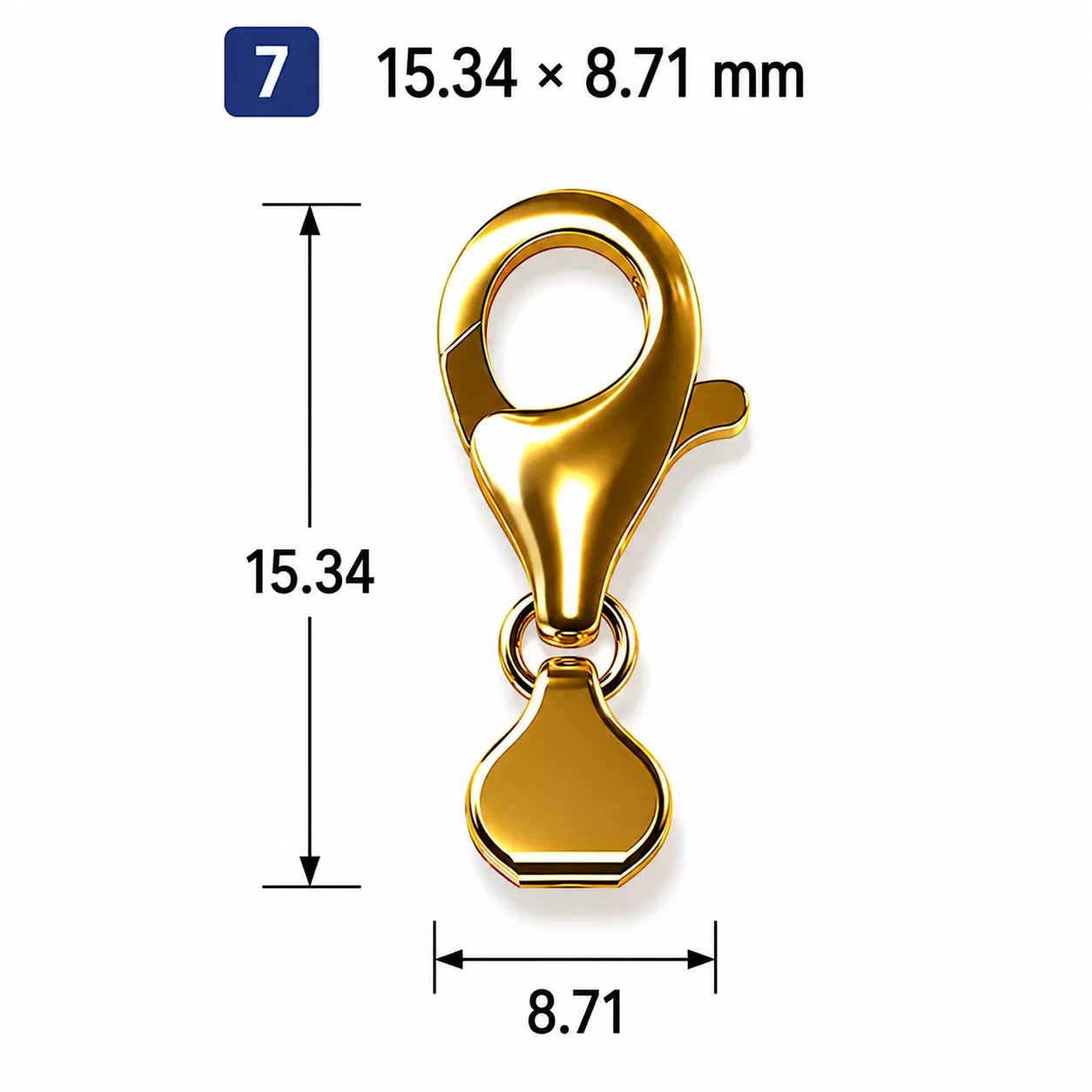 15mm Lobster Clasp Lock 3D print model