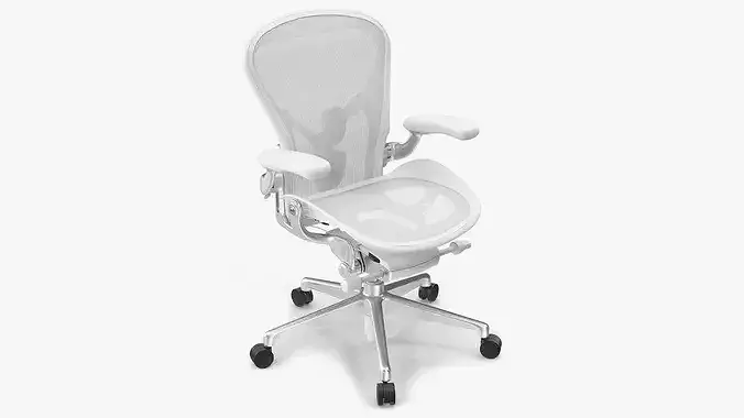 Adjustable Mesh Task Chair with Lumbar Support 3D model