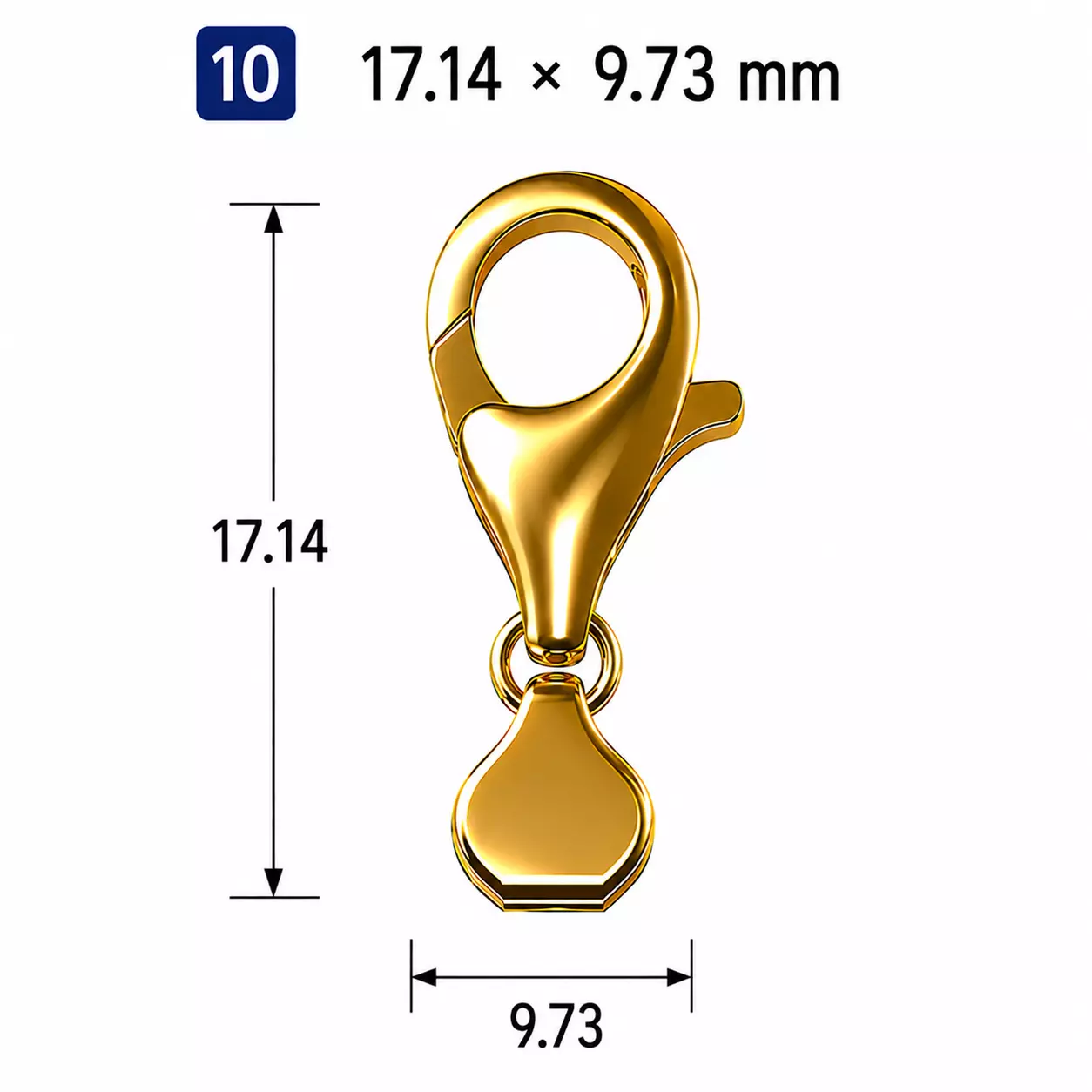 17mm Lobster Clasp Lock 3D print model