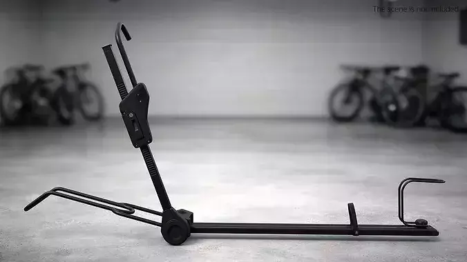 Folded Bicycle Rack for Car Vehicle Accessory Black 3D model