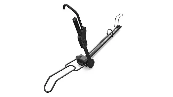 Folded Bicycle Rack for Car Vehicle Accessory Black 3D model 2