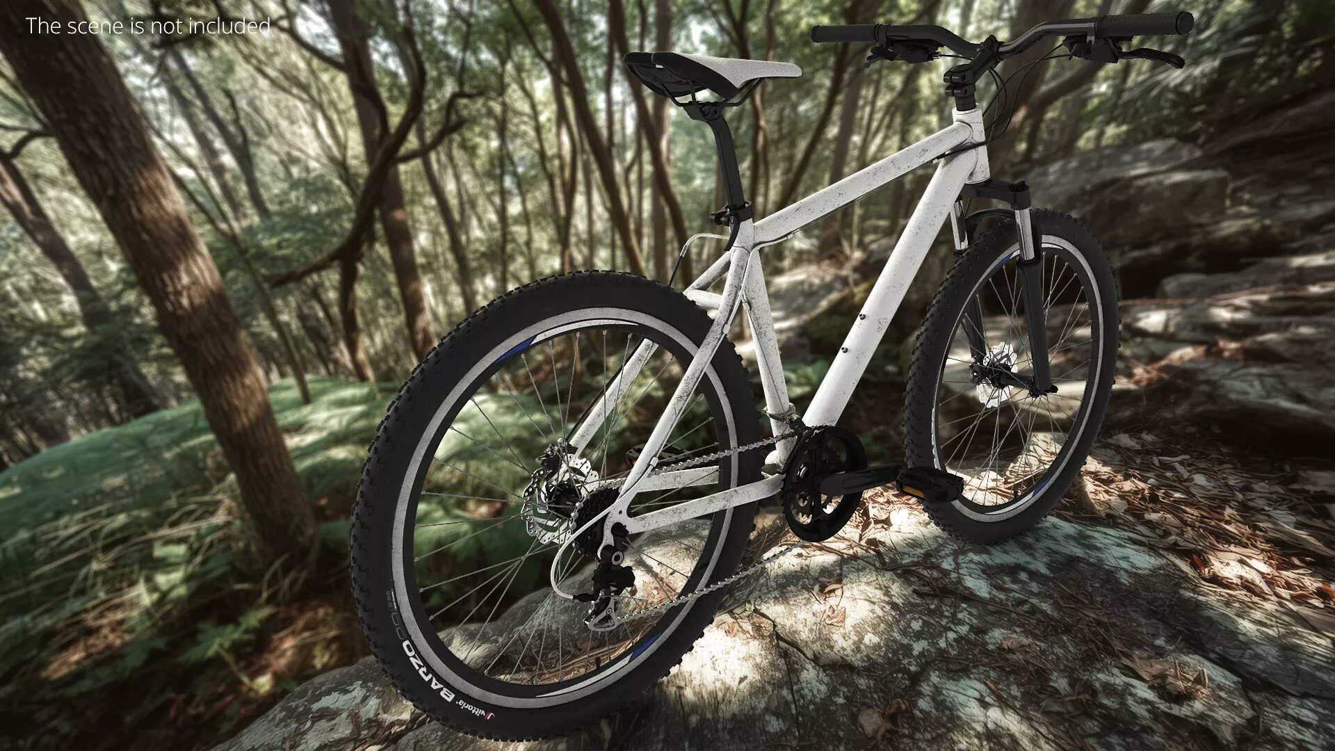 Trail Mountain Bike Hardtail Vittoria Barzo Tires Rigged 3D model