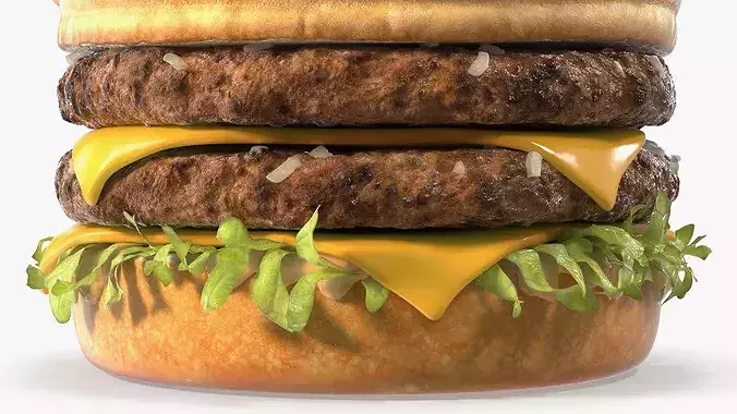 McDonalds Big Mac Double Beef Burger 3D model 6