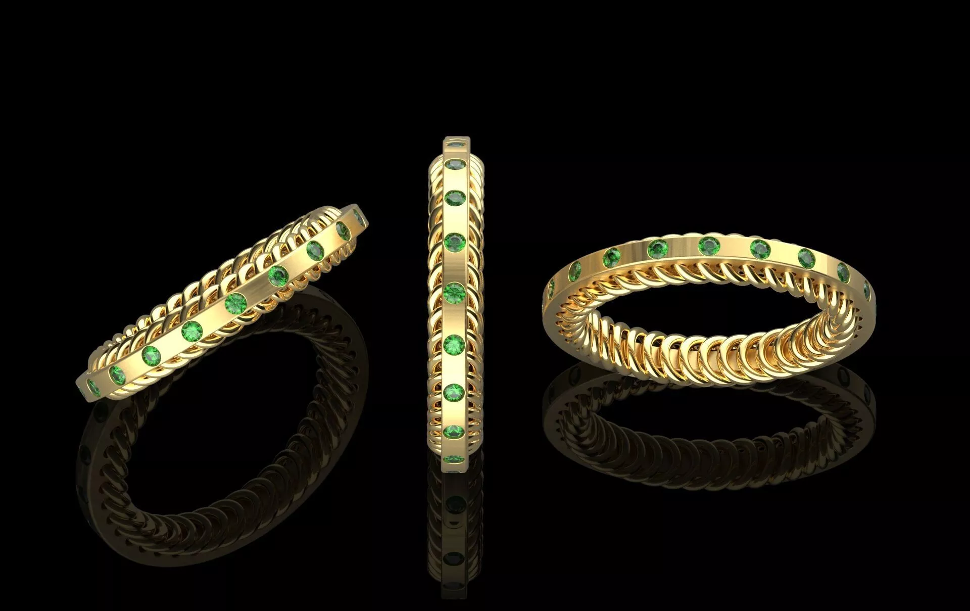 Ring with rings 3D print model