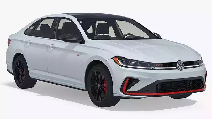 Volkswagen Jetta GLI Sedan Vehicle Light Gray 3D model