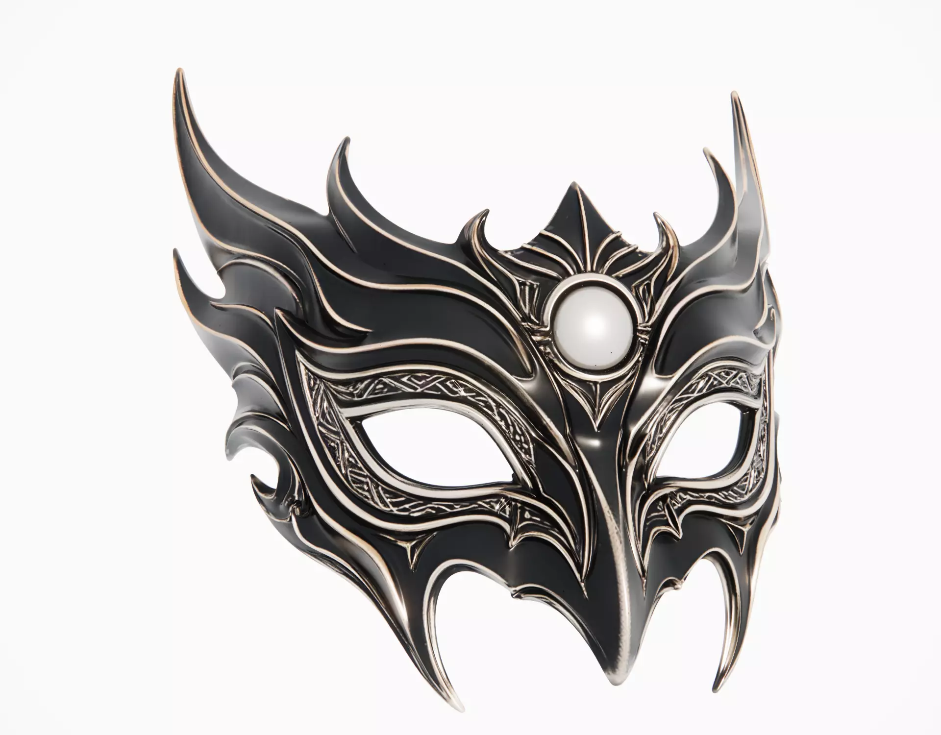 Black Gold Fantasy Mask 3D print model