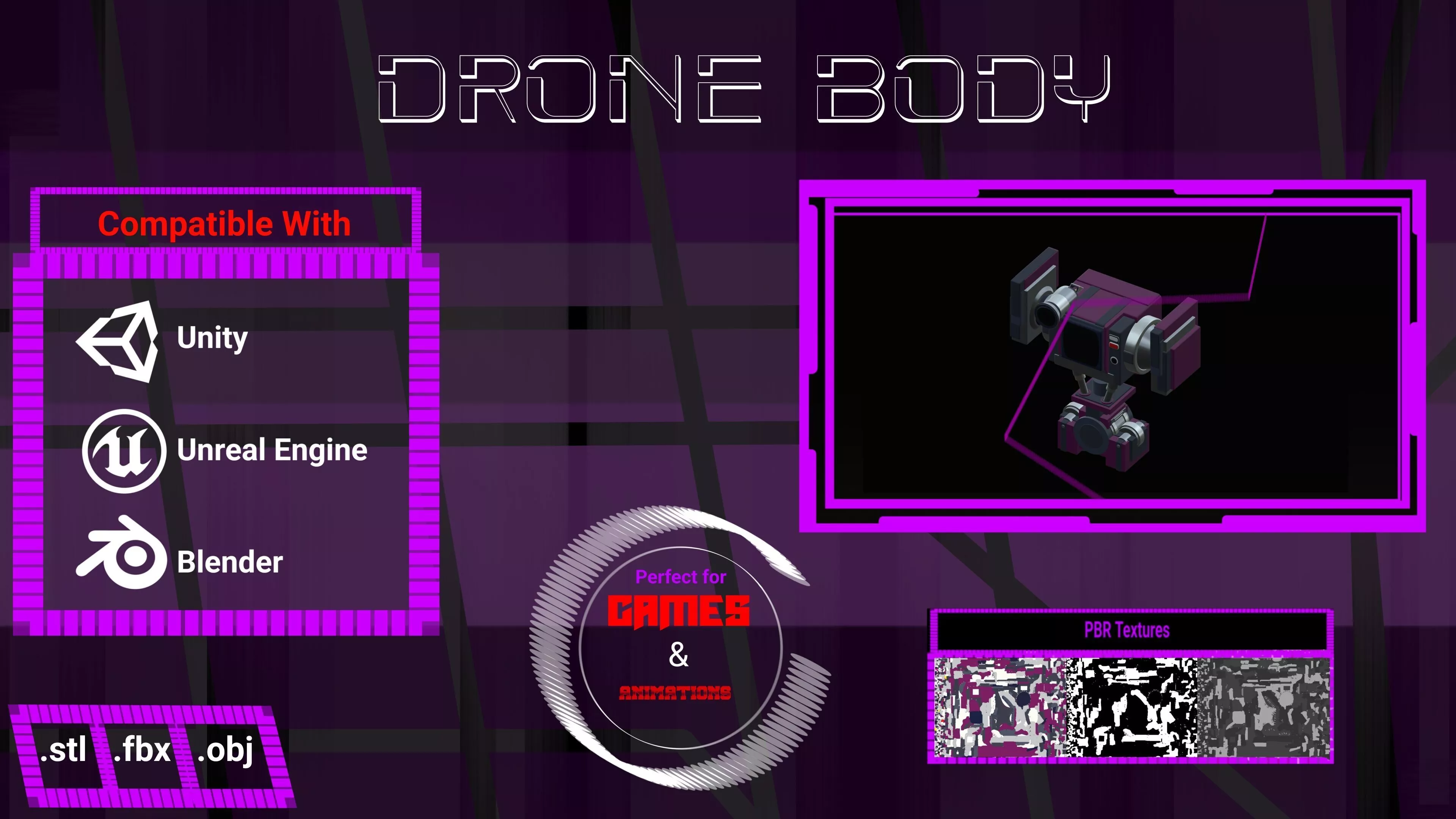 Drone Body Free 3D model