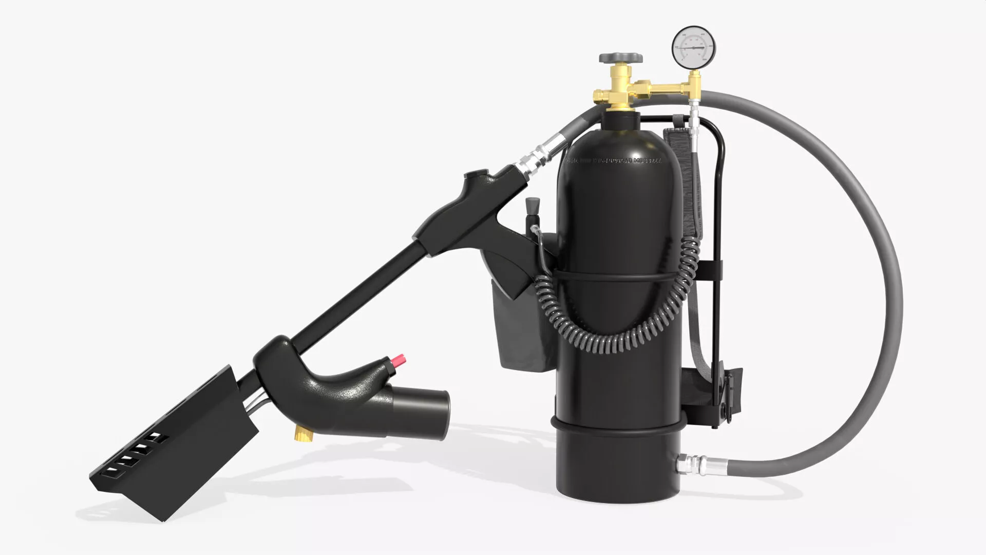 Portable Backpack Flamethrower Rigged for Blender 3D model