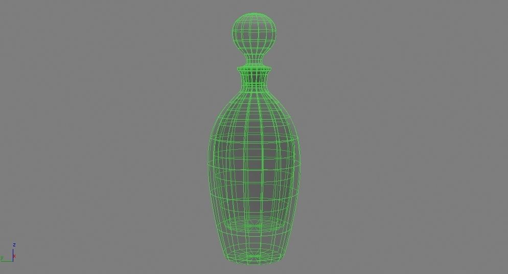 Decanter and glasses 3D model_5