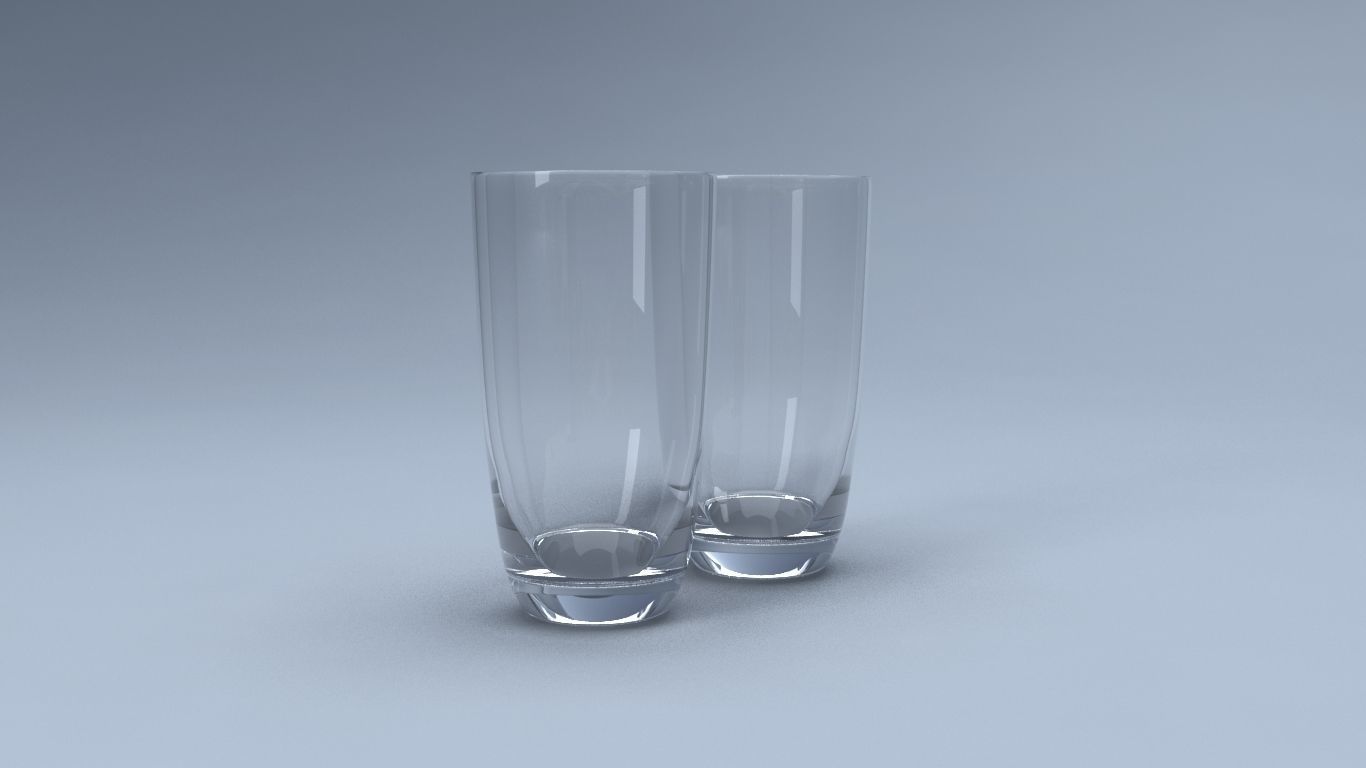 Decanter and glasses 3D model_2
