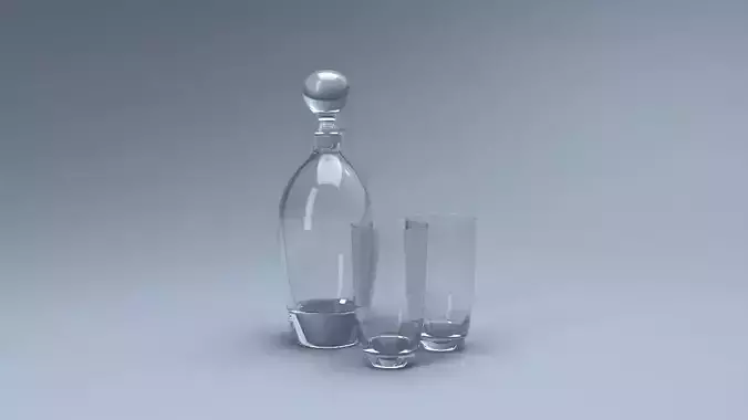 Decanter and glasses