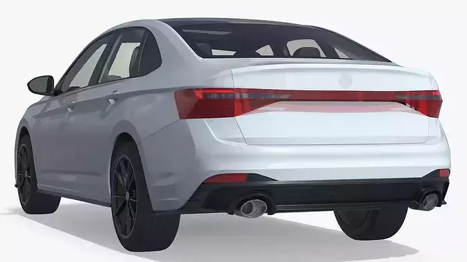 2025 Volkswagen Four Door Sedan Jetta GLI Light Gray Simplified 3D model 6