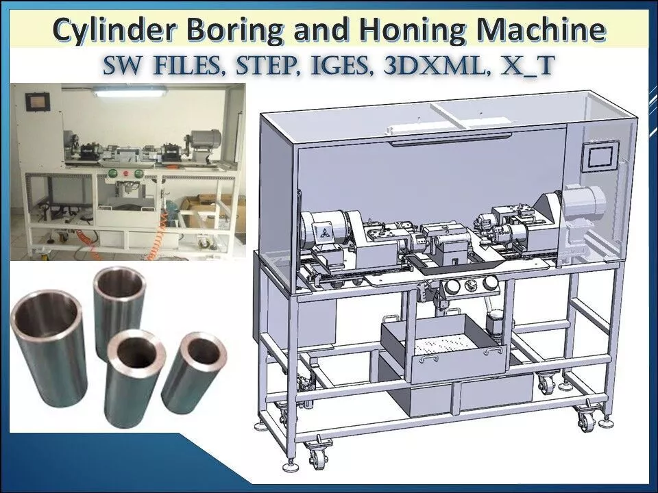 Cylinder Boring and Honing Machine 3D CAD Model 3D model
