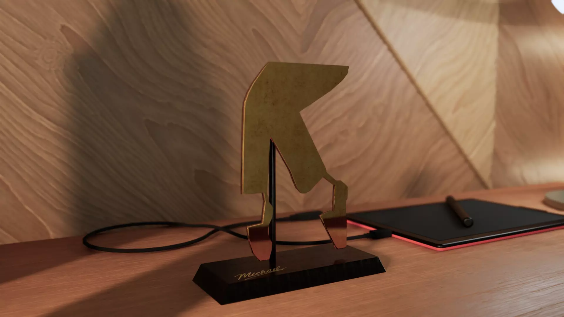 Michael Jackson Silhouette Statue Free Enscape Asset Ready Free 3D model