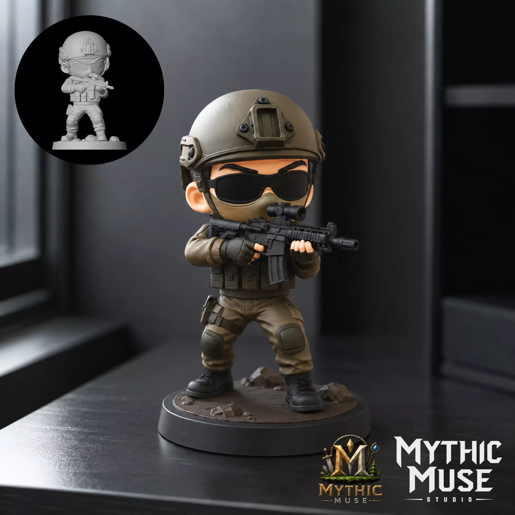 Recon Scout Military STL Model for 3D Printing 3D print model