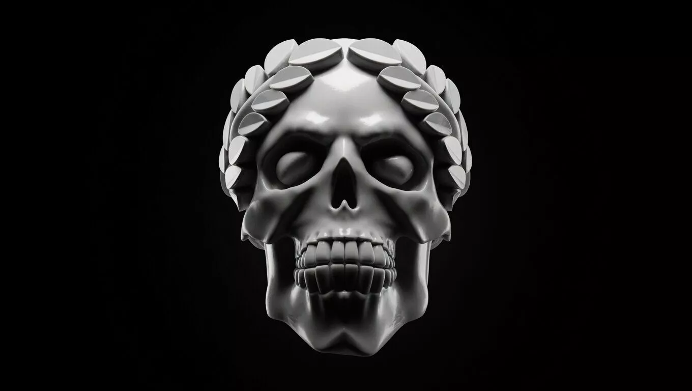 Laurel Skull STL OBJ Roman Skull 3D print model