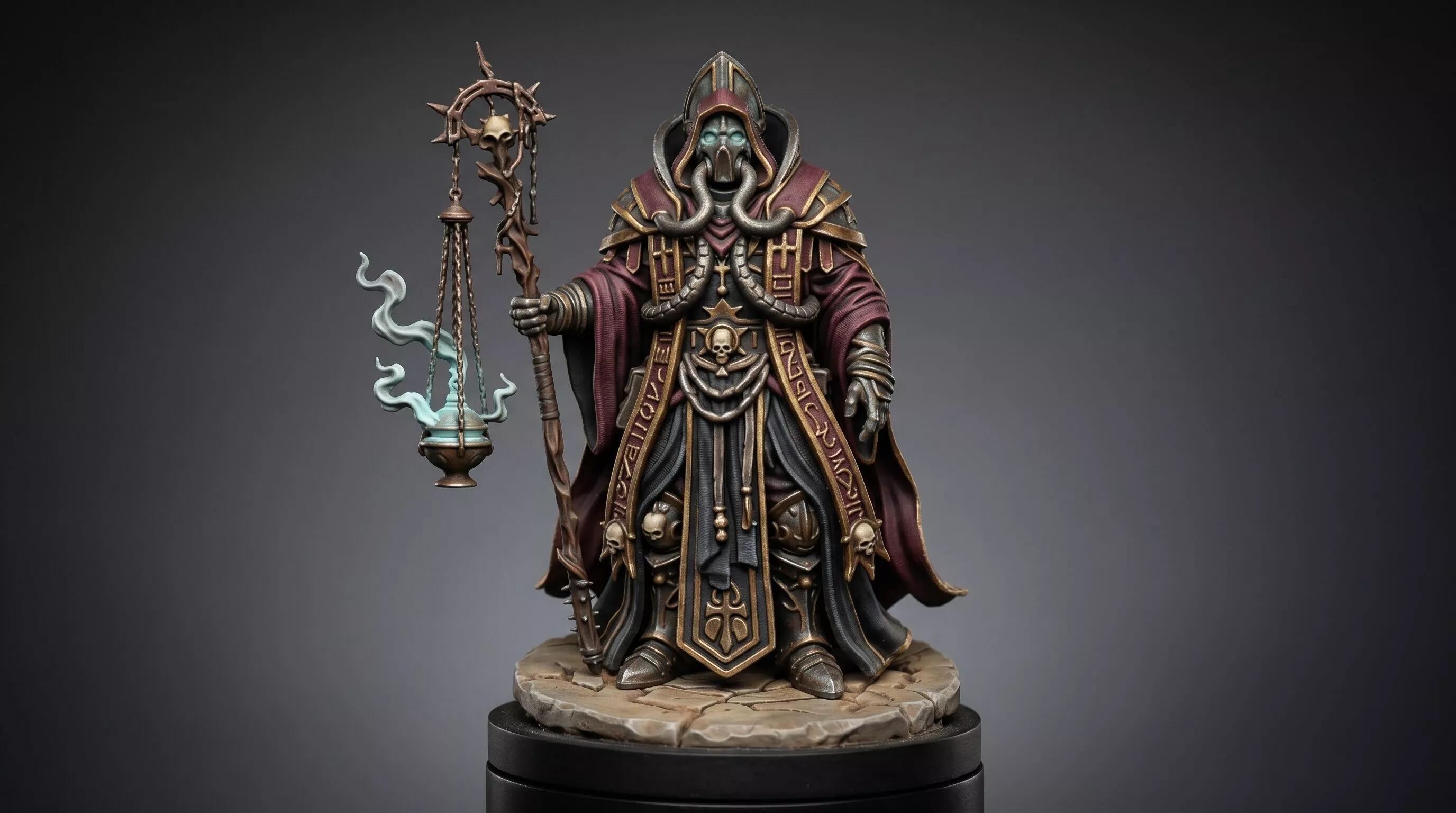 Void Ritual Prophet STL Dark Futuristic Mystic Miniature 3D print model