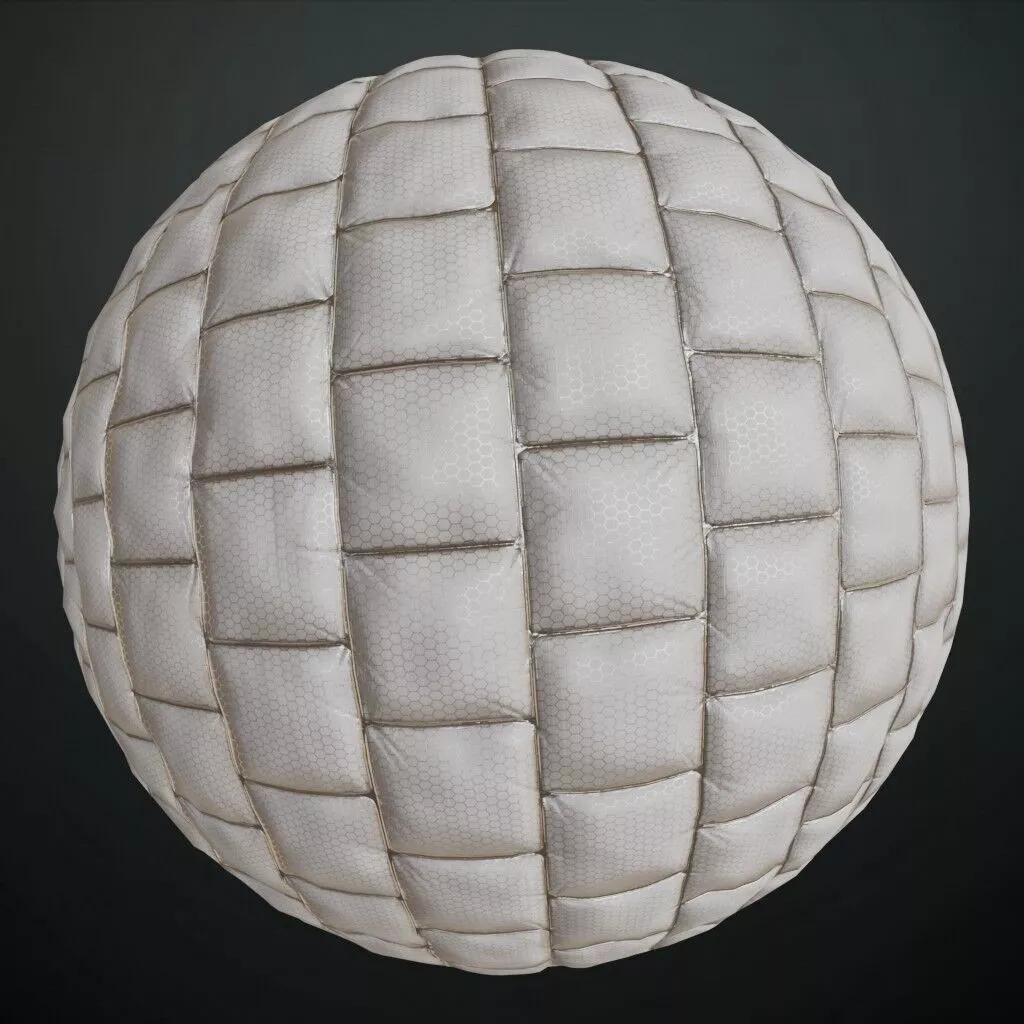 Realistic Sci Fi Padded Fabric PBR Seamless Texture