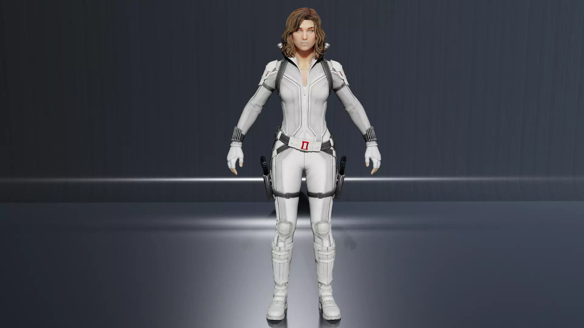 Black Widow Snow Suit Low-poly 3D model