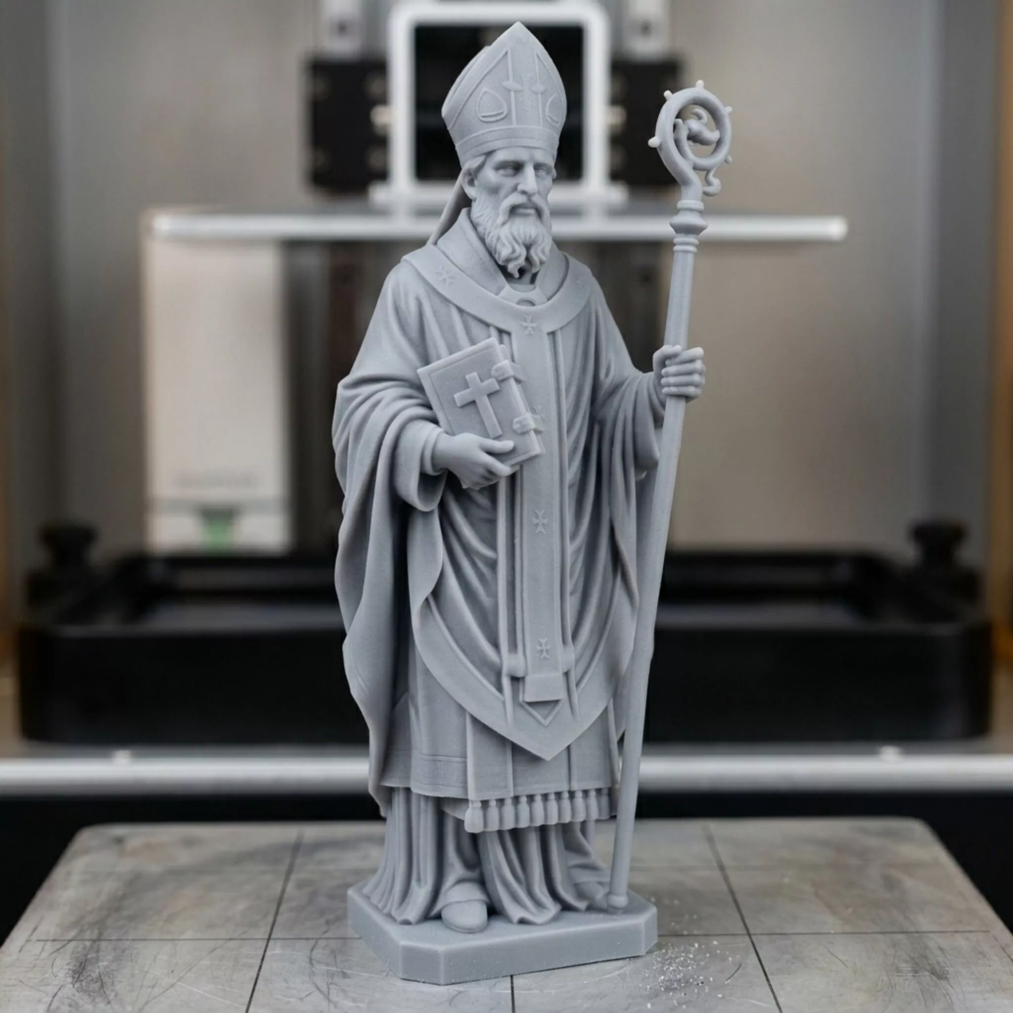 Statue of Saint Augustine 3D print model