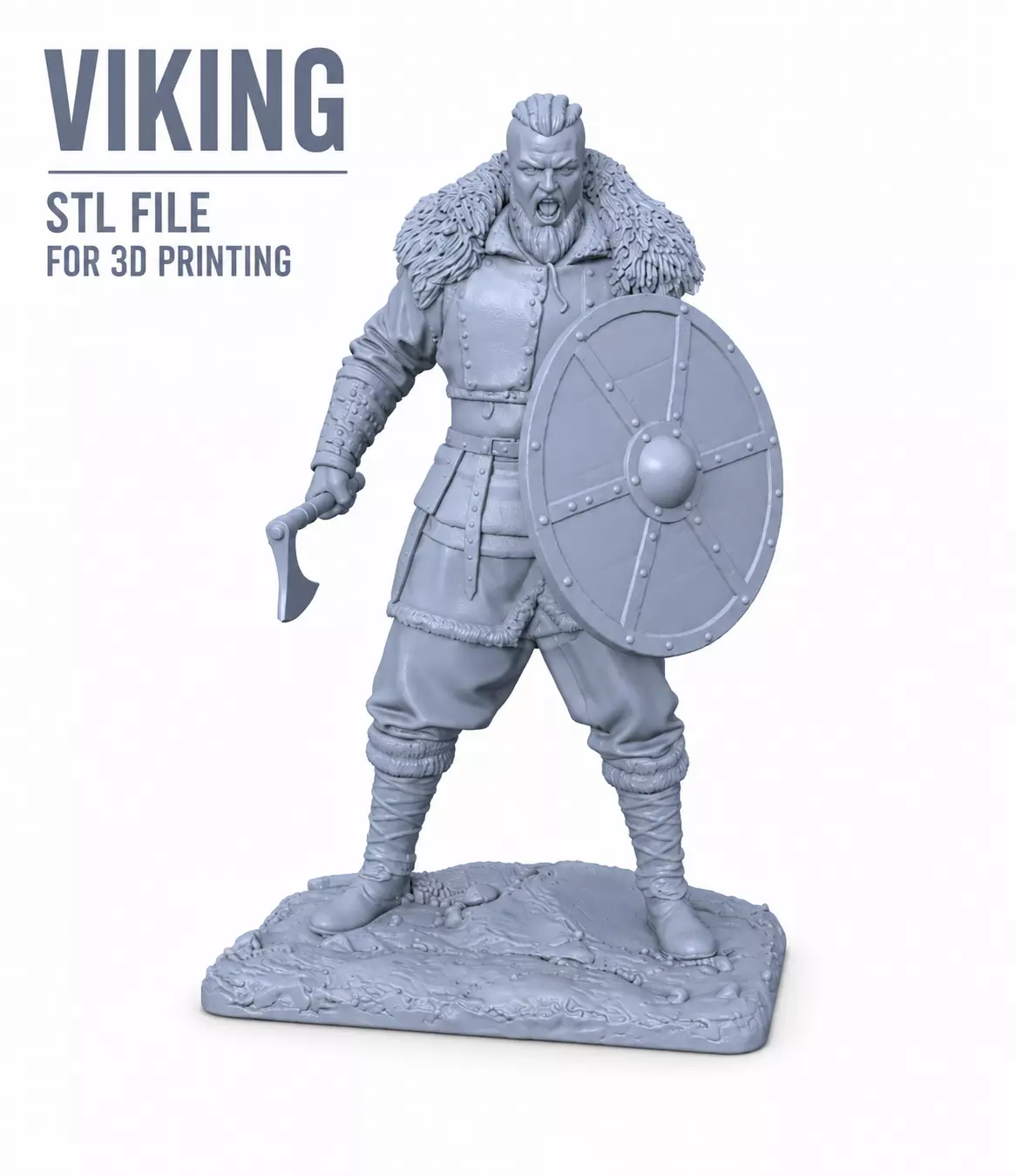 Viking Warrior STL File for 3D Printing 3D print model