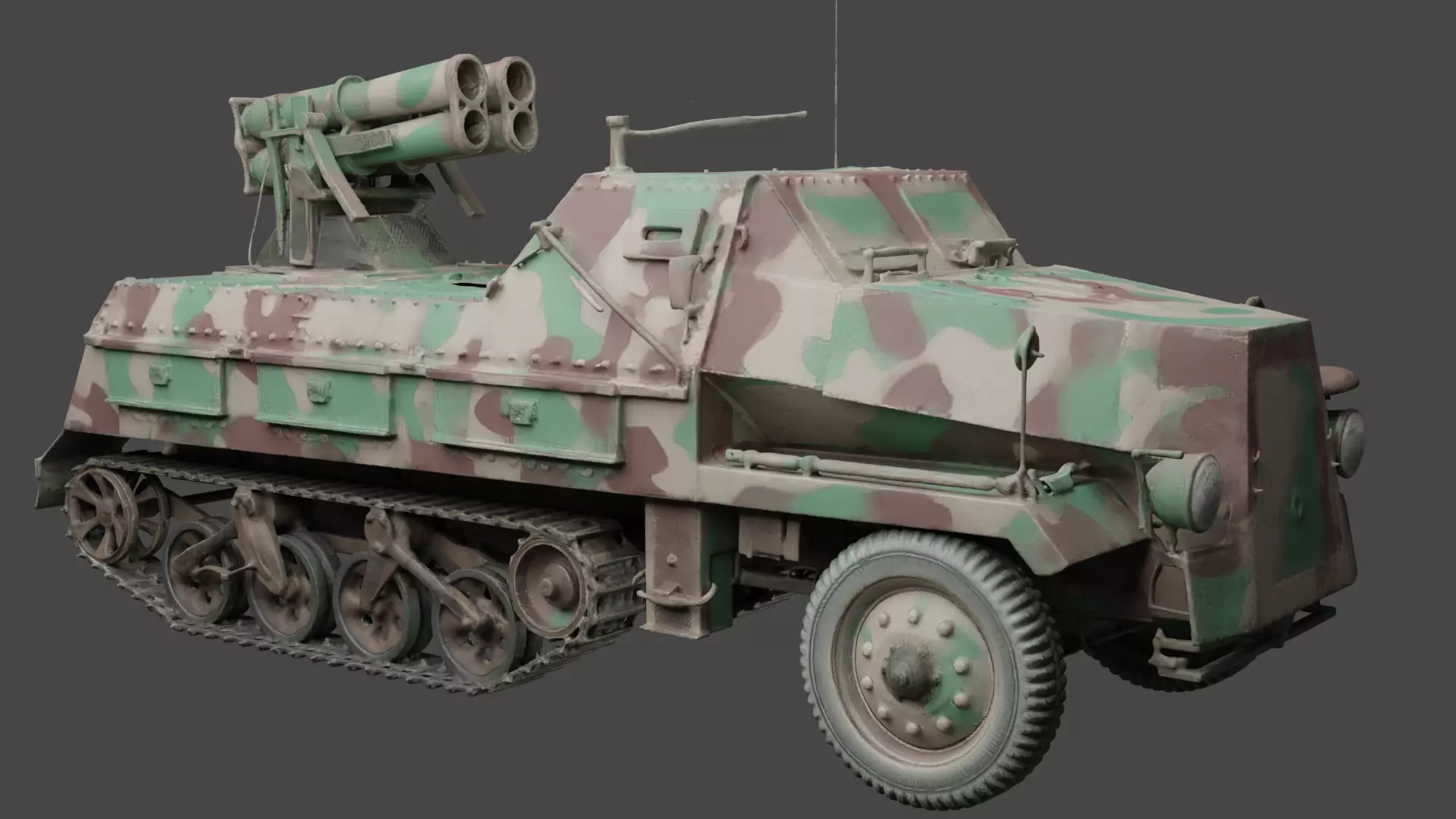 Sd Kfz 4 1 Panzerwerfer 42 WWII Warmashine 3D print model