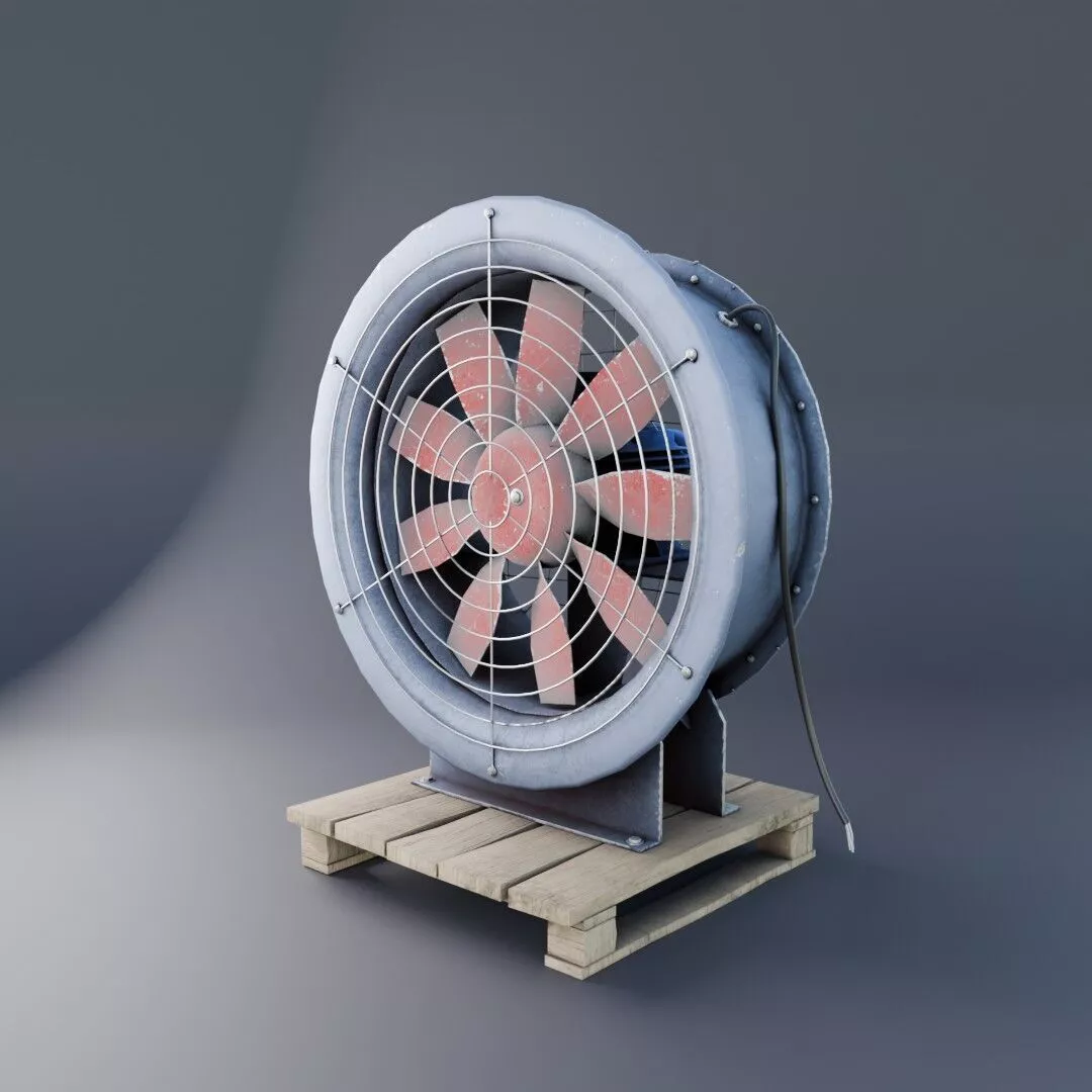 Industrial Fan Free 3D model