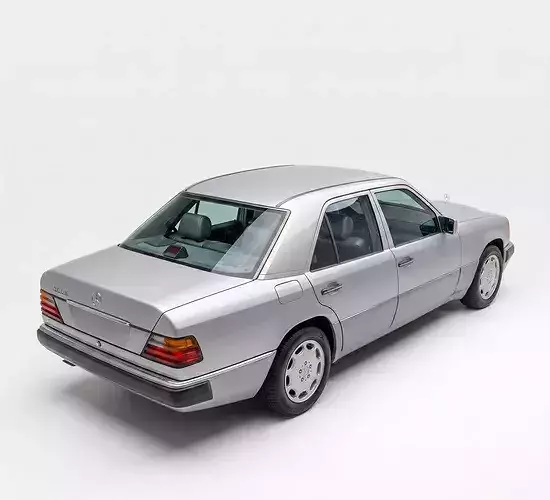 Classic Mercedes-Benz E-Class W124 Low-poly 3D model 7