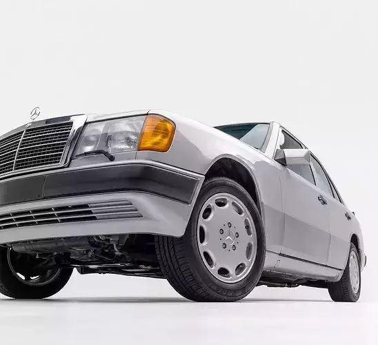 Classic Mercedes-Benz E-Class W124 Low-poly 3D model 5