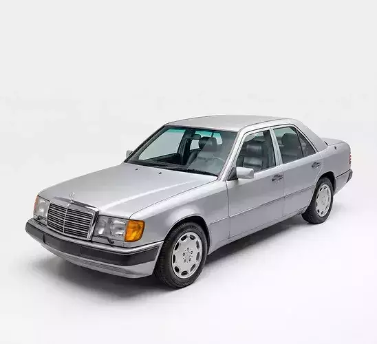 Classic Mercedes-Benz E-Class W124 Low-poly 3D model