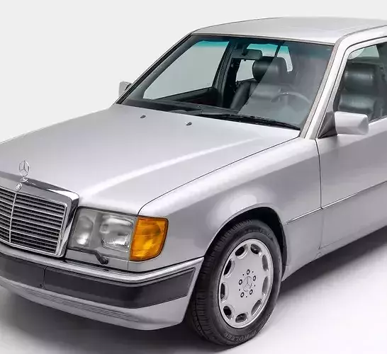 Classic Mercedes-Benz E-Class W124 Low-poly 3D model 3