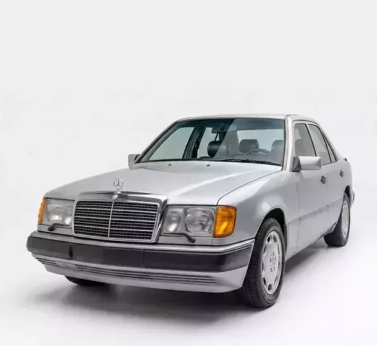 Classic Mercedes-Benz E-Class W124 Low-poly 3D model 2