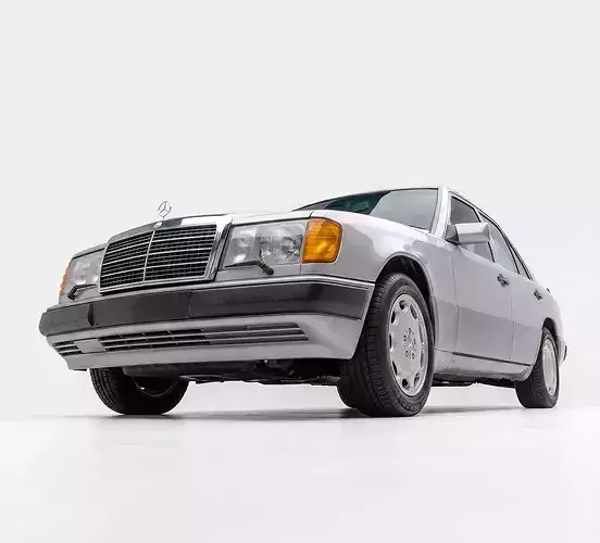 Classic Mercedes-Benz E-Class W124 Low-poly 3D model 6