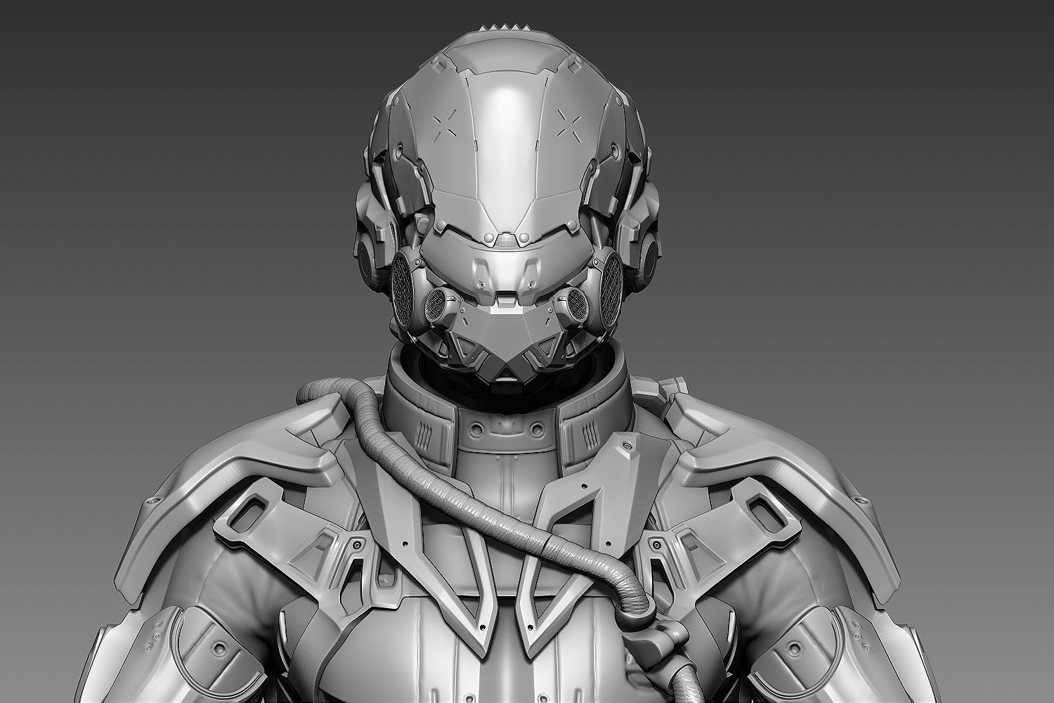 Futuristic Character 3D model_8
