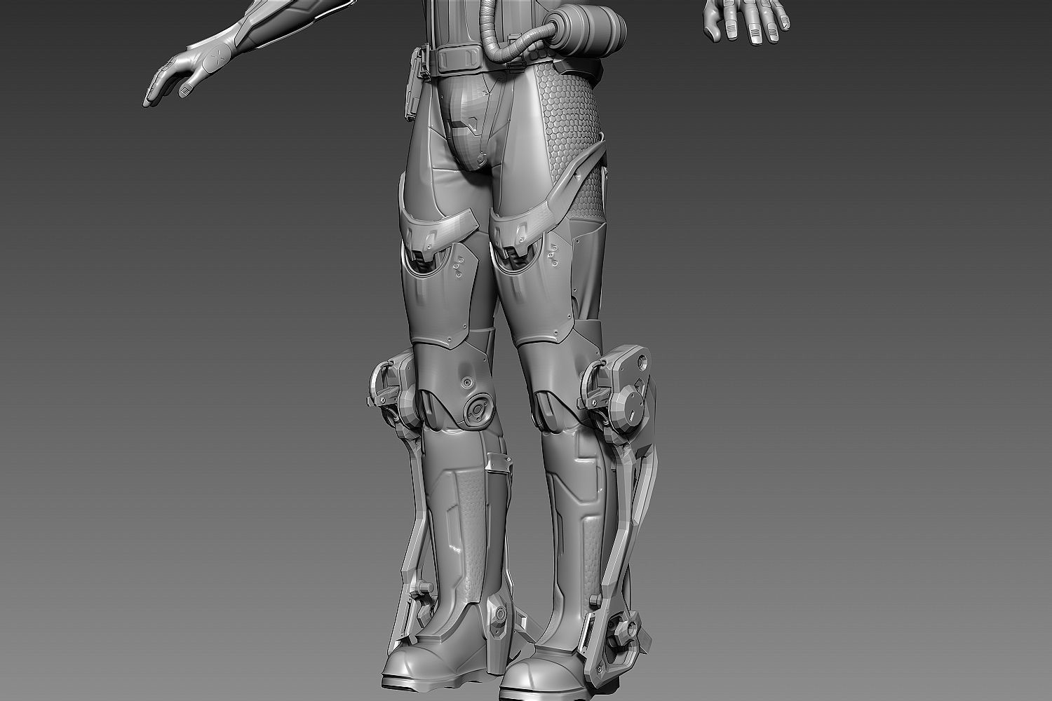 Futuristic Character 3D model_10