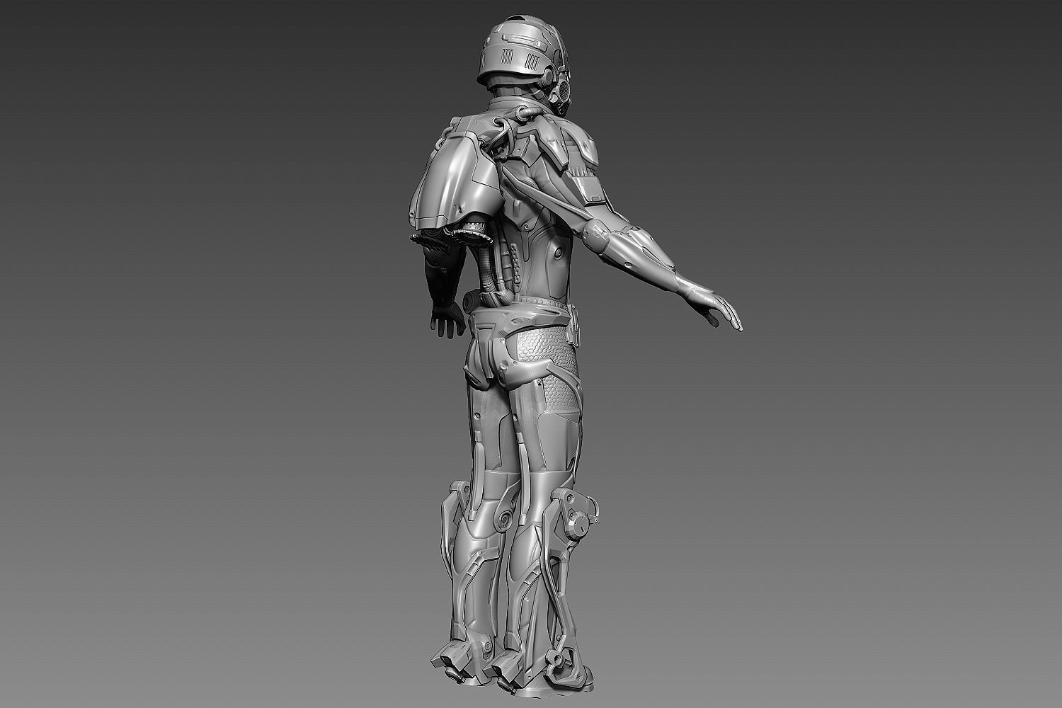 Futuristic Character 3D model_5