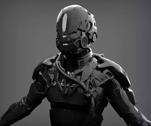 Futuristic Character 3D model