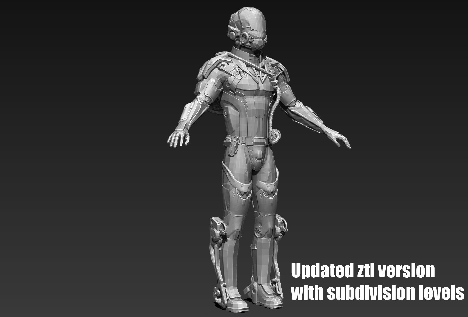 Futuristic Character 3D model_11
