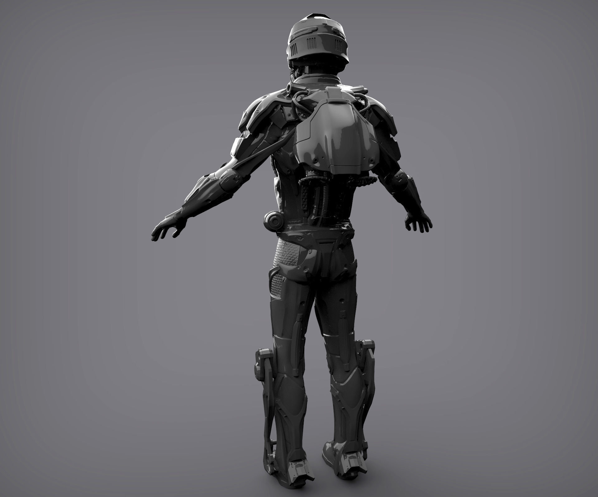 Futuristic Character 3D model_2