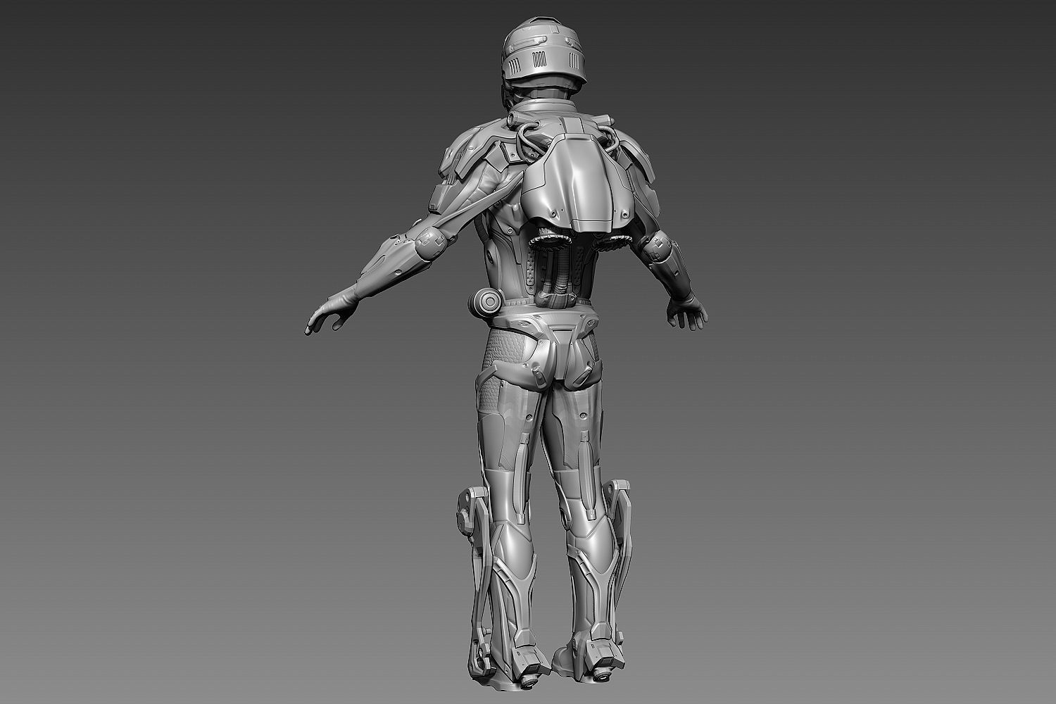 Futuristic Character 3D model_4