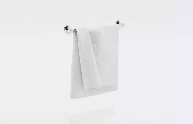 White towel on a rack