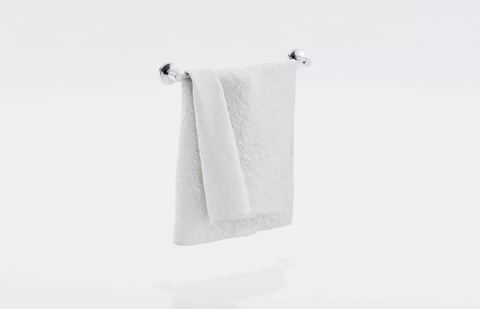 White towel on a rack 3D model