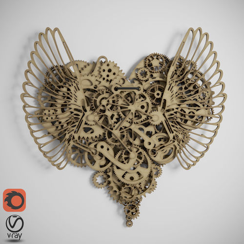 Panel Clockwork Love 3D model