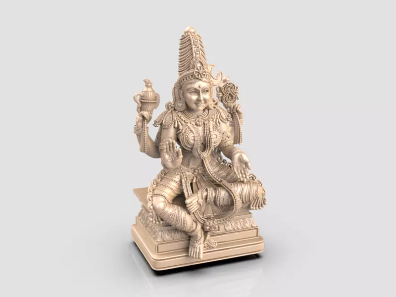 Bhuvaneshwari devi cad file 3D print model