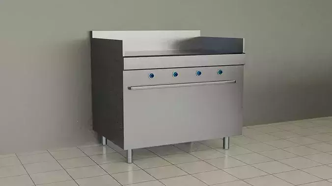Medium Res Commercial or Industrial Hotplate 3D model 4